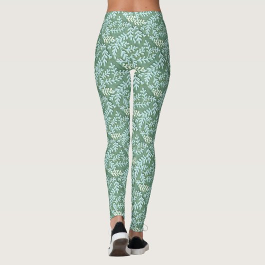 Lichtgroen blad Leggings (Achterkant)