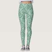 Lichtgroen blad Leggings (Voorkant)