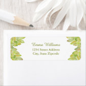 Lichtgroen blad Natuur adreslabel Etiket (Insitu)
