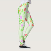 Lichtgroen bloemige Leggings (Rechts)
