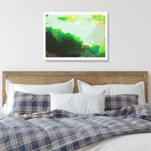 lichtgroen canvas afdruk (Insitu (Slaapkamer))