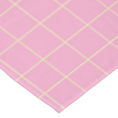 Lichtgroen celpatroon roze geruit. tafelkleed (Gekanteld)