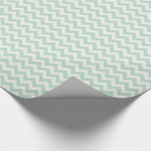 Lichtgroen Chevron-inpakpapier Cadeaupapier (Hoek)