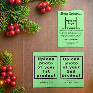 Lichtgroen   Christmas   Business   gevouwen Feestdagen Kaart