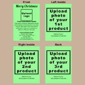 Lichtgroen | Christmas | Business | gevouwen Feestdagen Kaart