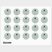 Lichtgroen Custom Bedankt Sticker met Logo (Vel)