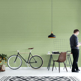 Lichtgroen Driehoeken Patroon Behang