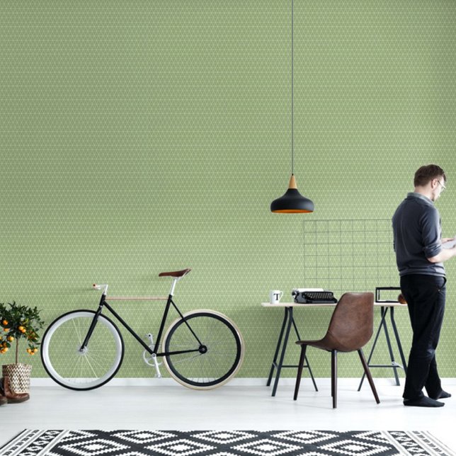 Lichtgroen Driehoeken Patroon Behang (Creator heeft geüpload)