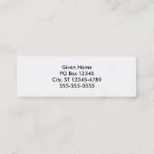 Lichtgroen en Aqua Zigzag Mini Visitekaartje (Achterkant)