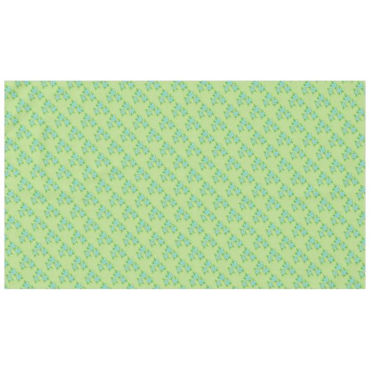 Lichtgroen en blauw bloemontwerp tafelkleed (Voorkant (Horizontaal))