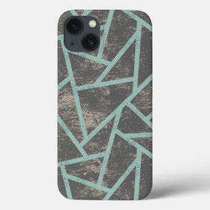 Lichtgroen en grijs mozaïekpatroon Case-Mate iPhon iPhone Case