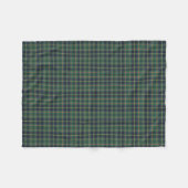 Lichtgroen en marineblauw Taylor Clan Tartan Fleece Deken (Voorkant (Horizontaal))