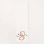 Lichtgroen en Roze monogram Yogamat (Voorkant)
