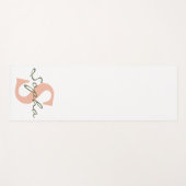 Lichtgroen en Roze monogram Yogamat (Voorkant (horizontaal))