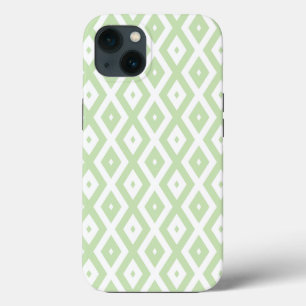 Lichtgroen en wit diamant patroon Case-Mate iPh iPhone Case