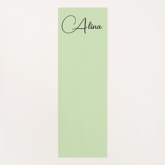 Lichtgroen en zwart monogram yogamat (Voorkant)