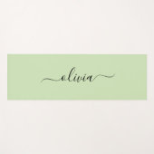 Lichtgroen en zwart monogram yogamat (Voorkant (horizontaal))