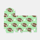 Lichtgroen Football, witte stippen Bedankdoosjes (Uitgevouwen)