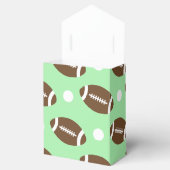 Lichtgroen Football, witte stippen Bedankdoosjes (Geopend)