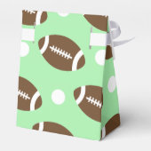 Lichtgroen Football, witte stippen Bedankdoosjes (Achterkant)