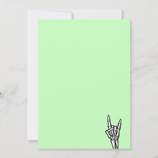 Lichtgroen Geboren Twee Rock Gitaar 2e Verjaardag Kaart (Achterkant)