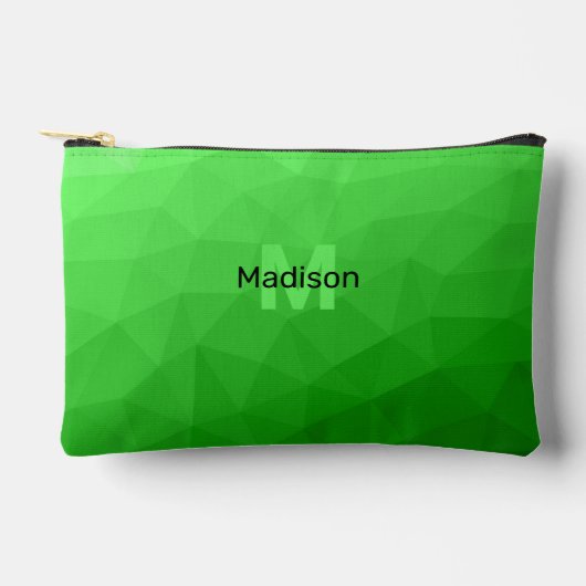 Lichtgroen geometrisch meshpatroon Monogram Etui (Voorkant)