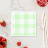 Lichtgroen geruit dambordpatroon servetten (Insitu)