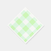 Lichtgroen geruit dambordpatroon servetten (Hoek)
