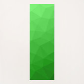 Lichtgroen helder verloop geometrisch mesh-patroon yogamat (Voorkant)