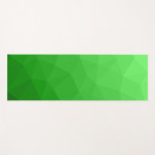 Lichtgroen helder verloop geometrisch mesh-patroon yogamat (Voorkant (horizontaal))