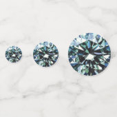 Lichtgroen kristal diamant patroon confetti (Voorkanten)