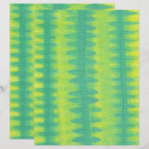 Lichtgroen ladderpatroon, geel, plakboekdocument