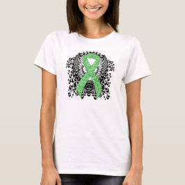 Lichtgroen lint met vleugels t-shirt