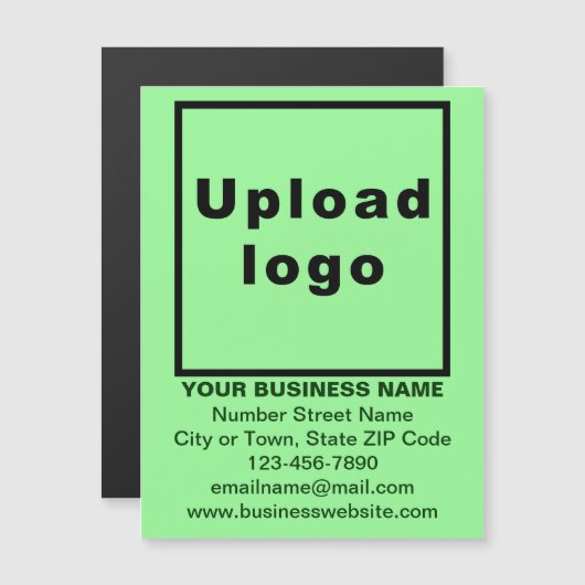 Lichtgroen magnetisch Visitekaartje van 4,25 x 5,6 (Voorkant / Achterkant)