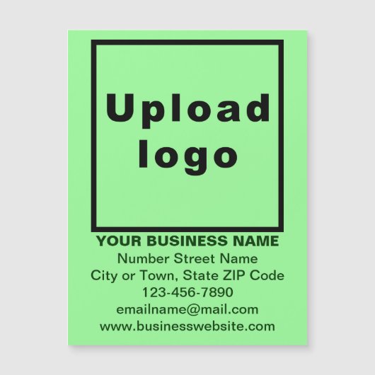 Lichtgroen magnetisch Visitekaartje van 4,25 x 5,6 (Voorkant)