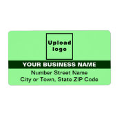 Lichtgroen met gemarkeerde merknaam Verzending Etiket (Voorkant)