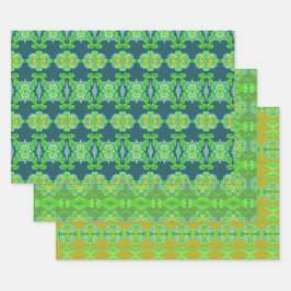 Lichtgroen Met Patroon Inpakpapier Vel