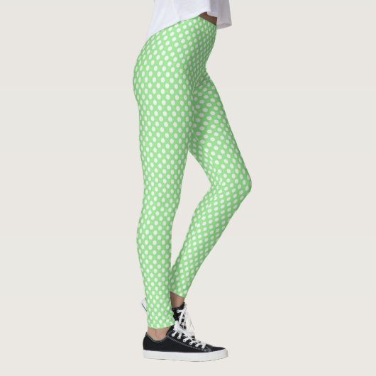 Lichtgroen met Stippen Leggings (Rechts)