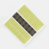 Lichtgroen met zwart servet (Hoek)