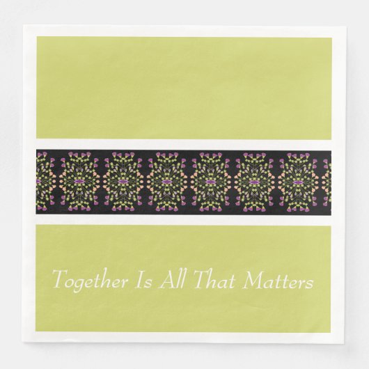 Lichtgroen met zwart servet (Voorkant)