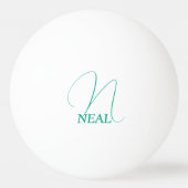 Lichtgroen Monogram Pingpongbal (Achterkant)
