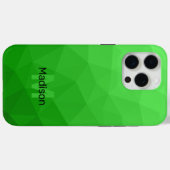 Lichtgroen ombre geometrisch meshpatroon Monogram Case-Mate iPhone Case (Achterkant (horizontaal))