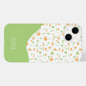 Lichtgroen Oranje Abstract Terrazzo Patroon Case-Mate iPhone Case (Achterkant (horizontaal))