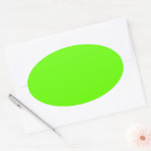Lichtgroen Ovale Sticker (Envelop)