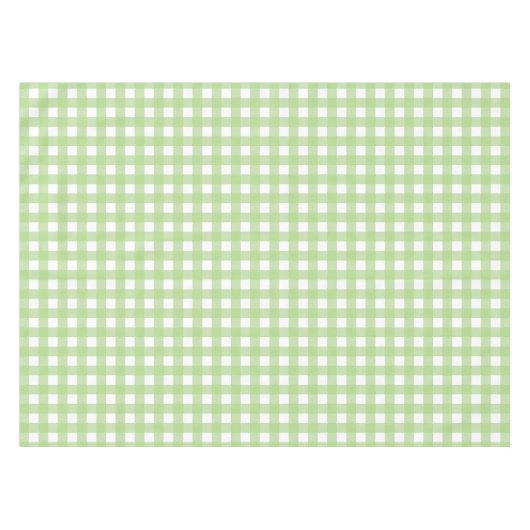 Lichtgroen Pastel Gingham Controleer patroon Tafelkleed (Voorkant (Horizontaal))