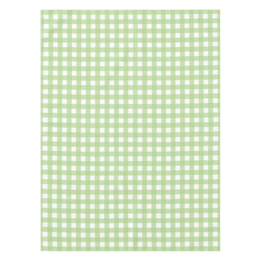 Lichtgroen Pastel Gingham Controleer patroon Tafelkleed (Voorkant)