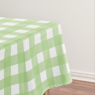 Lichtgroen Pastel Gingham Controleer patroon Tafelkleed