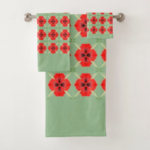 Lichtgroen patroon bad handdoek