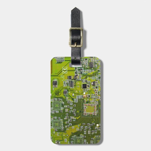 Lichtgroen PCB-printplaatontwerp voor IT-professio Bagagelabel (Voorkant verticaal)