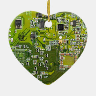 Lichtgroen PCB-printplaatontwerp voor IT-professio Keramisch Ornament